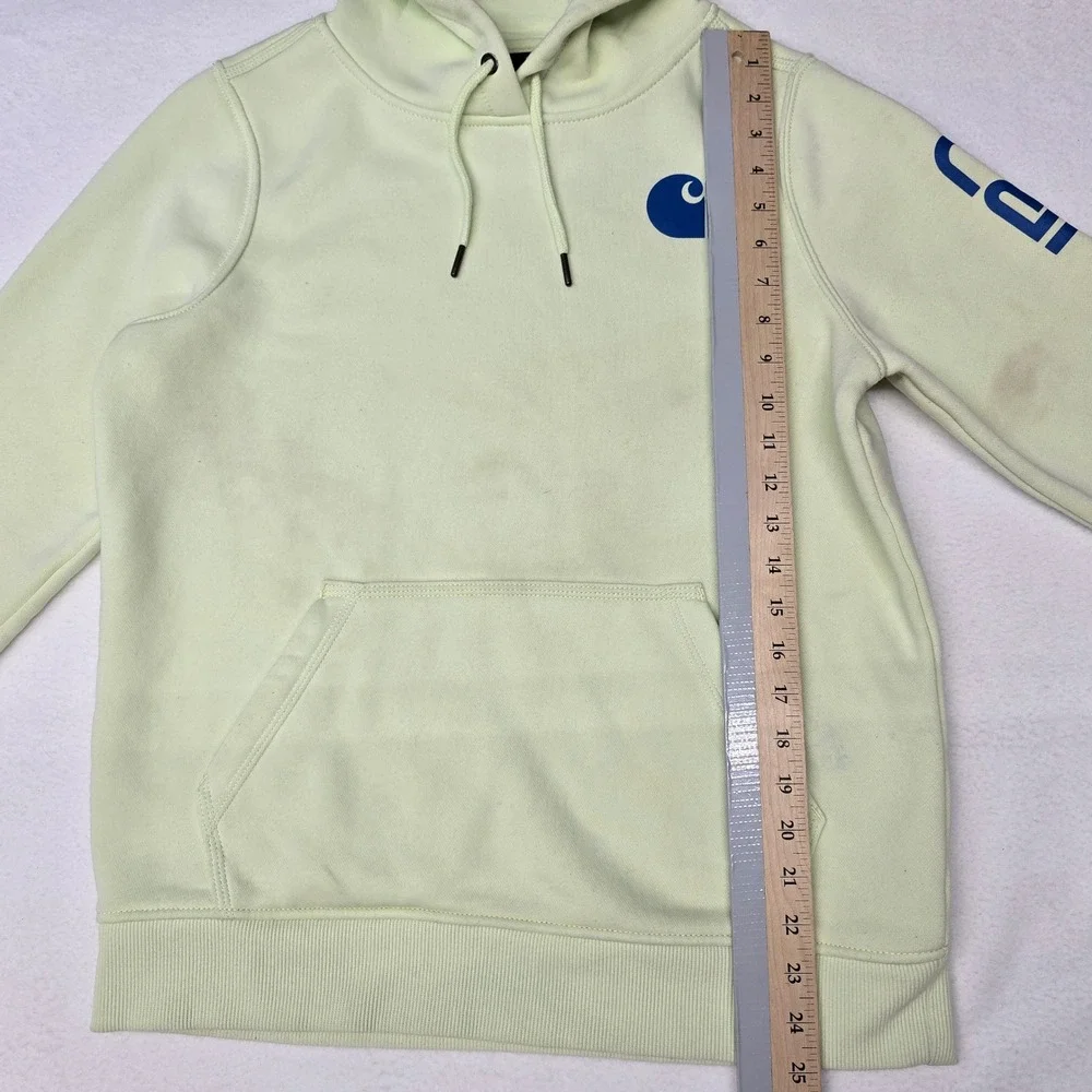 Carhartt Womens Relaxed Fit Hoodie Lime Green Sweatshirt M 8-10